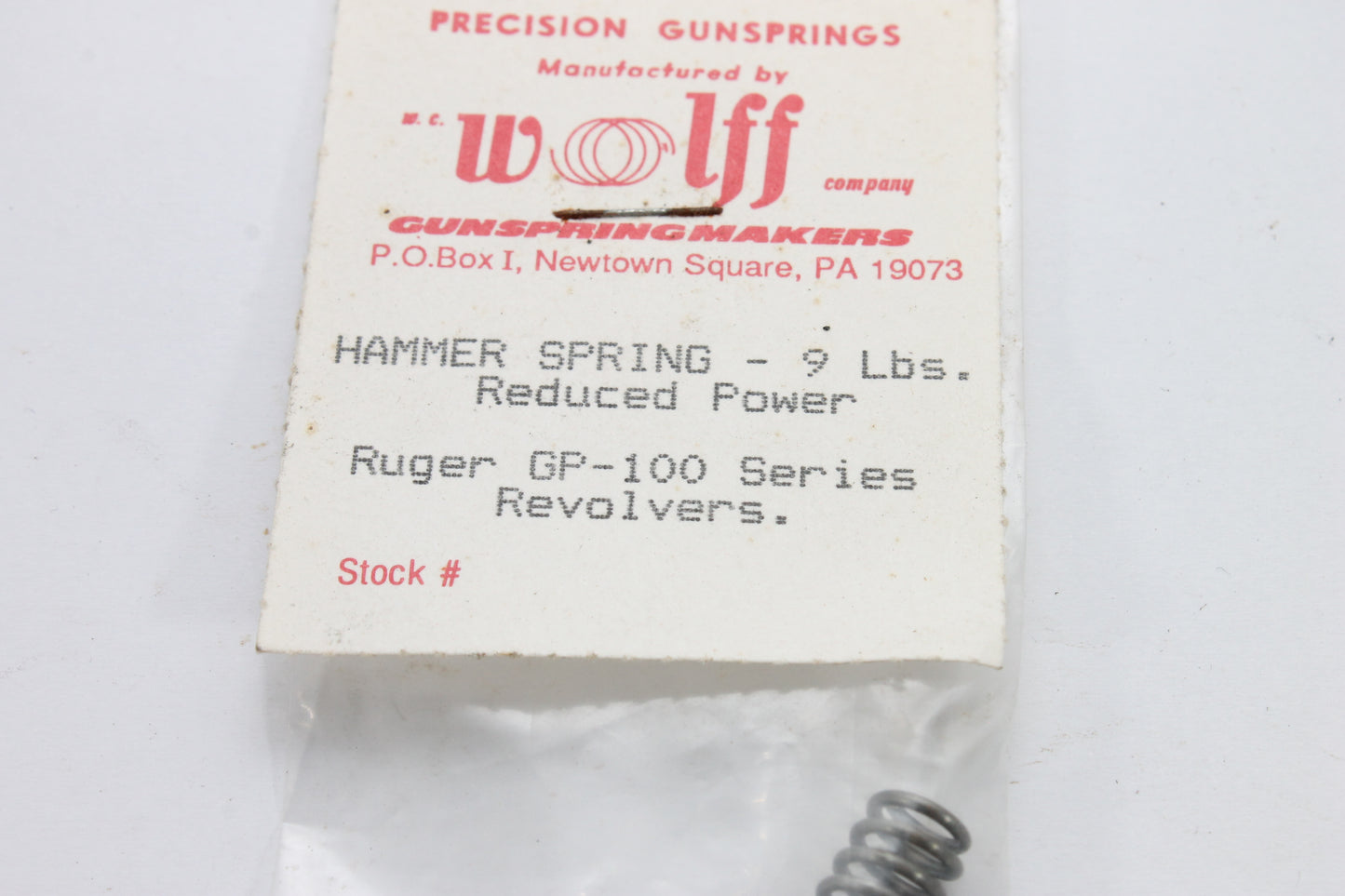 Wolff Ruger GP100 Hammer Spring Reduced 9 Lb
