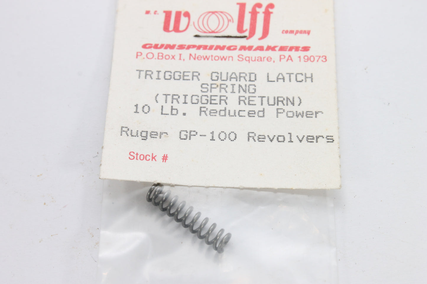Wolff Ruger GP100 Trigger Return Spring 10 Lb
