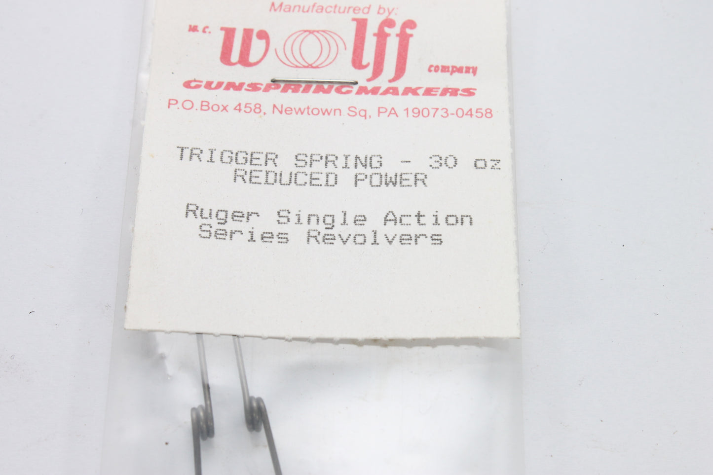 Wolff Ruger Single Action Trigger Spring reduced