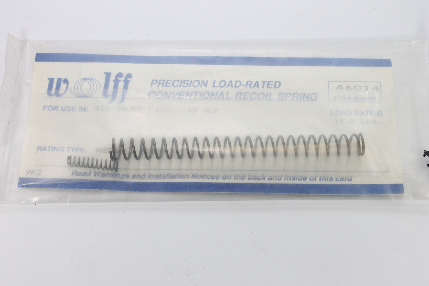 Wolff SIG P220 Recoil Spring Set Reduced 14.0
