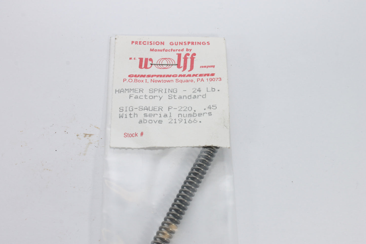 Wolff SIG P220 Hammer Spring Factory Standard
