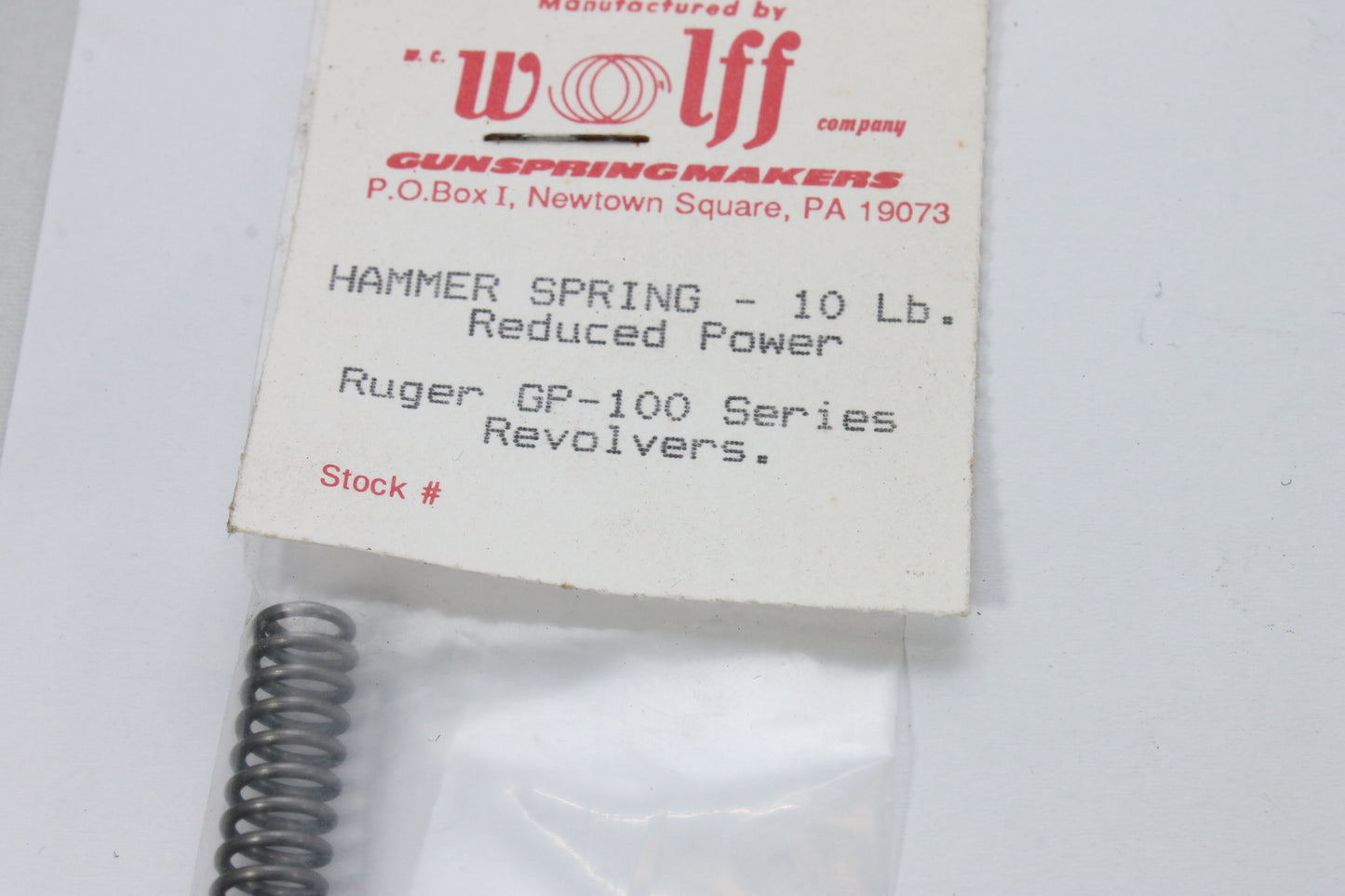 Wolff Ruger GP100 Hammer Spring Reduced 10 Lb.