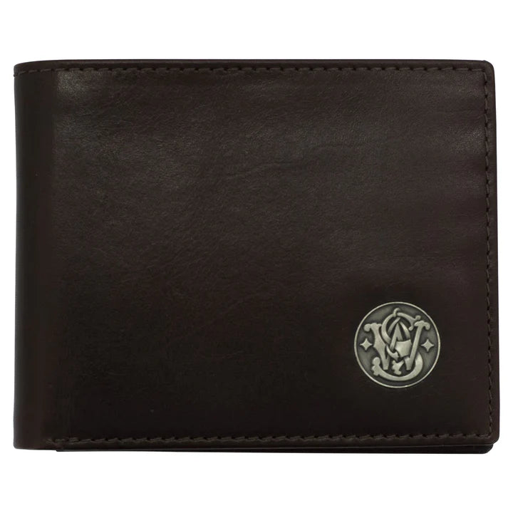 S&W Men's Leather Wallet Bifold