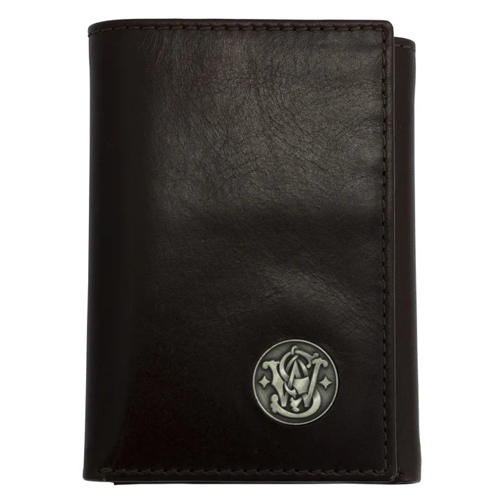 S&W Men's Leather Wallet Trifold